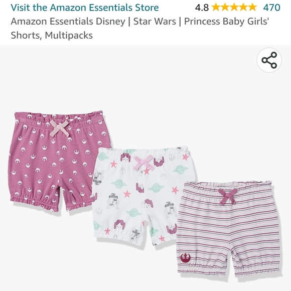 Star Wars Amazon Essentials Onesies and Shorts - Picture 3 of 3